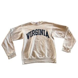 Champion Unisex 90s Grey U Virginia Vintage Reverse Weave Crewneck Sweatshirt S